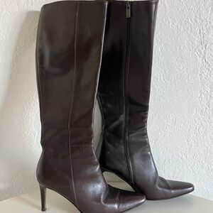 Coach Dark Brown Heeled Boots